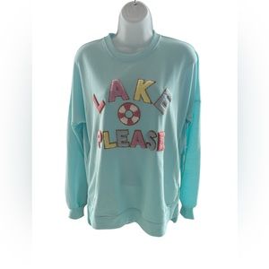 Simply Southern Sparkle Letter Pullover “Lake Please” Pullover
